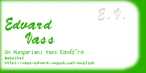 edvard vass business card